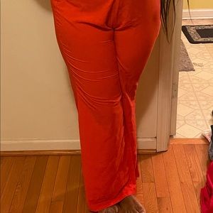 Flat red  pants